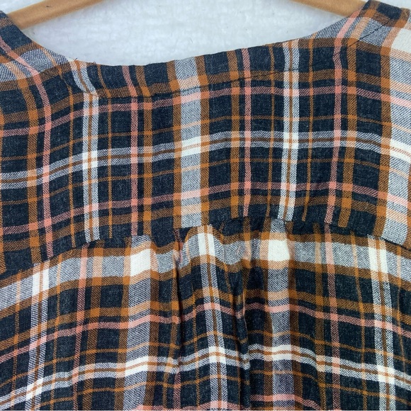 Madewell Plaid Gauze Double-Tie Wrap Top. NWT. Size large - Picture 15 of 16